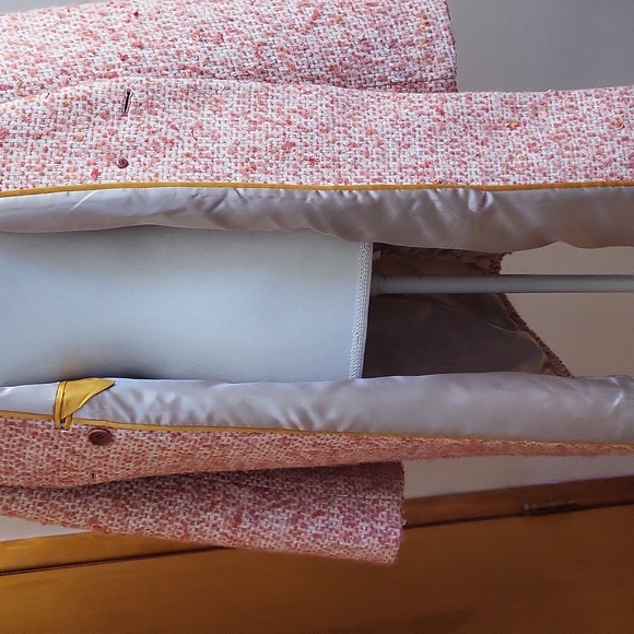 J. Crew Daphne Top Coat Italian Tweed Guava Pink Size 12 - Picture 8 of 11